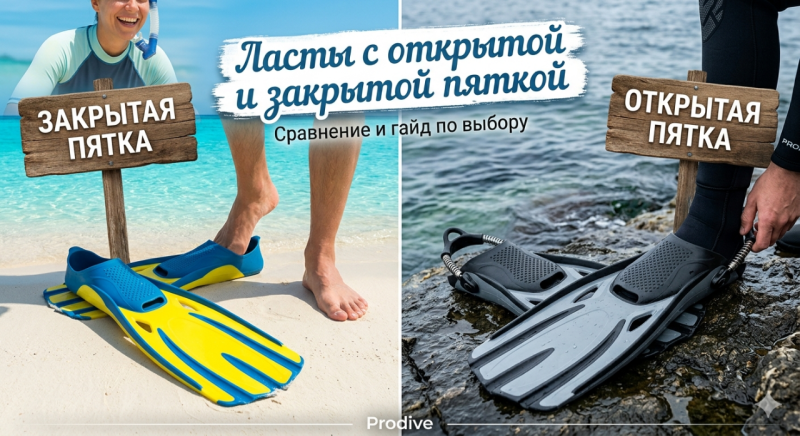 Ласты с открытой и закрытой пяткой: в чем разница и какие выбрать?