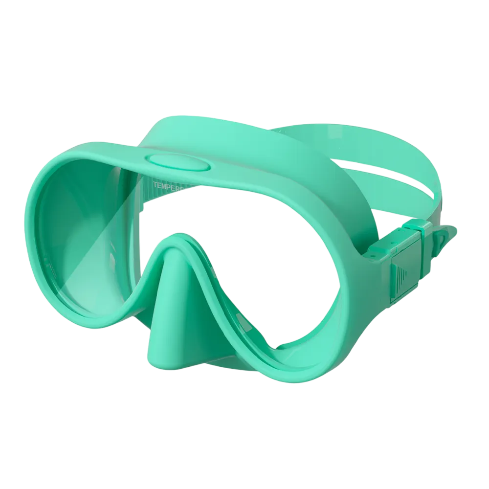 Маска безрамная детская c кейсом бирюзовая