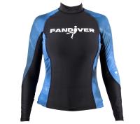 Майка лайкровая, Galaxy Blue, длинный рукав, женский