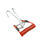 RH-191-RD Крюк рифовый двойной на пружине красный