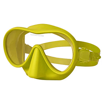 Маска безрамная mini c кейсом желтая