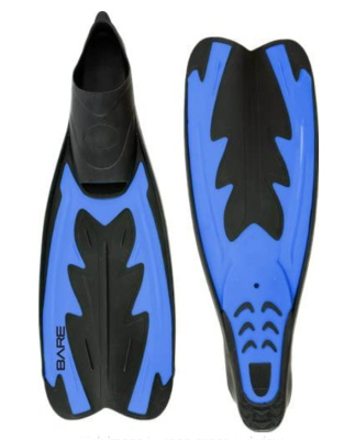 Ласты Bare с закрытой пяткой Fastback Full Foot Fins (желтый, XL)