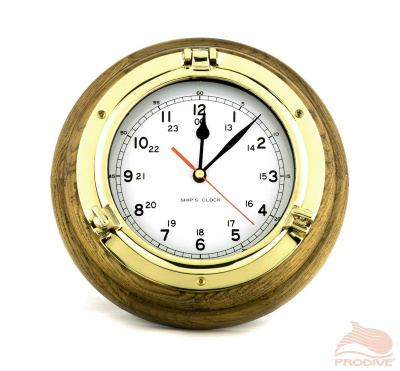 Часы настенные, латунь 23см