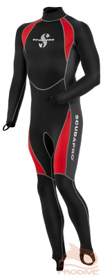 Гидрокостюм лайкра EVERFLEX, мужской, красный (54-XL)