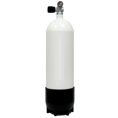 Баллон стальной 12 л с вентилем и башмаком