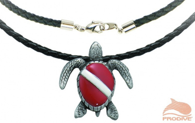 Кулон Черепаха с флагом