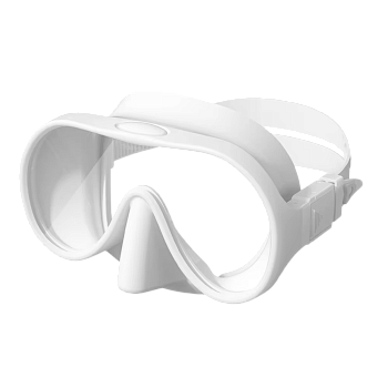 Маска безрамная детская c кейсом белая