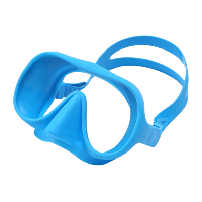 Маска безрамная c кейсом синяя