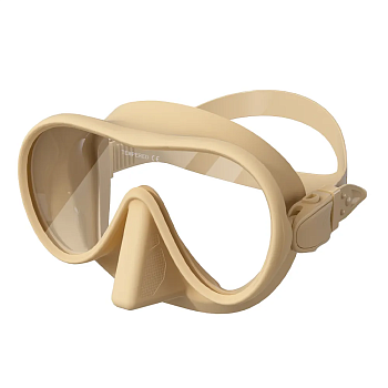 Маска безрамная mini c кейсом бежевая