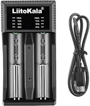Зарядное устройство LiitoKala C2 на 2 аккумулятора