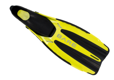 Ласты Bare с закрытой пяткой, Fastback VR Full Foot Fin (желтый, XL)
