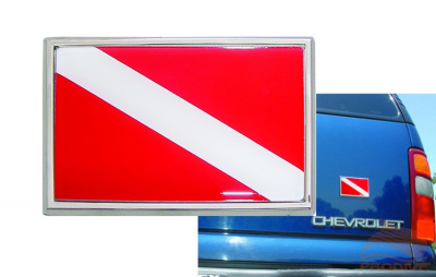 Автоэмблема ISC "Dive Flag" standart AU-5453