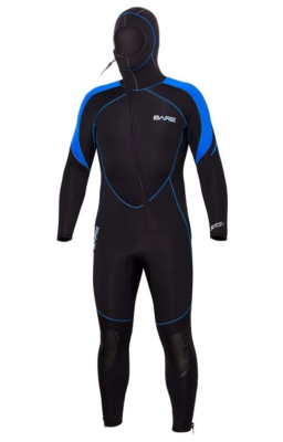 Гидрокостюм Bare 7mm Sport S-Flex Hooded Full, Mens (синий, XL)