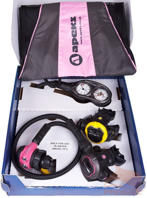 AX AP0381-1/P Комплект FLIGHT Pink DIN (регулятор+октопус+двухприборная консоль)