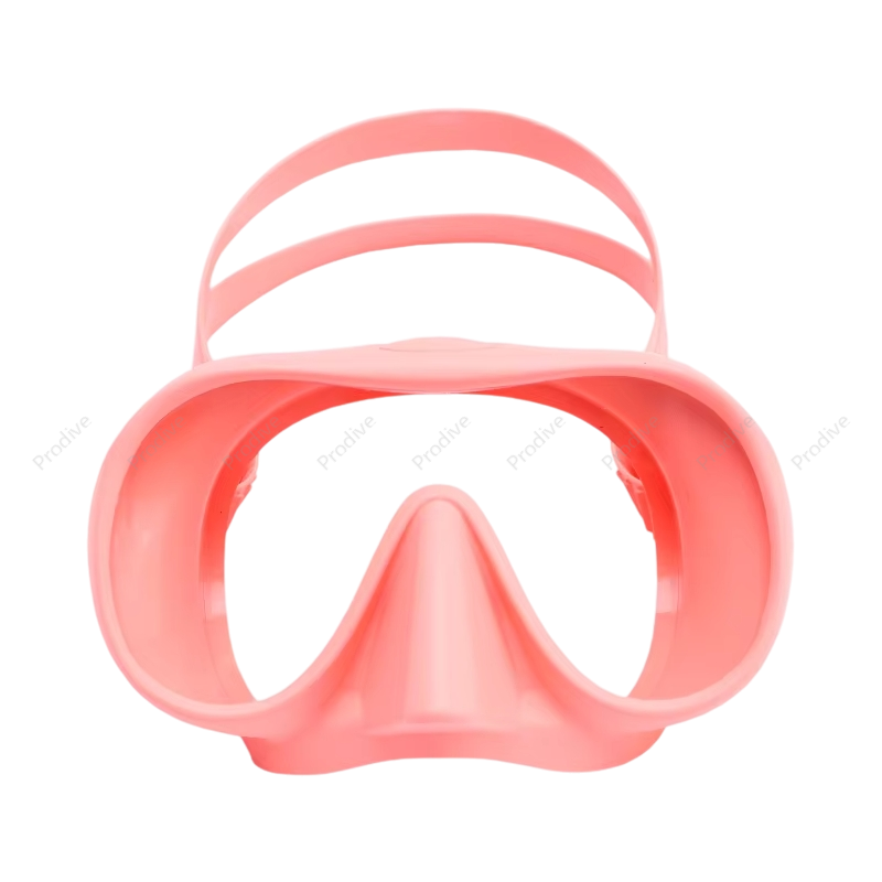 Маска безрамная c кейсом светло-розовая