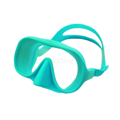 Маска безрамная c кейсом бирюзовая