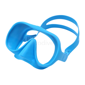 Маска безрамная c кейсом синяя