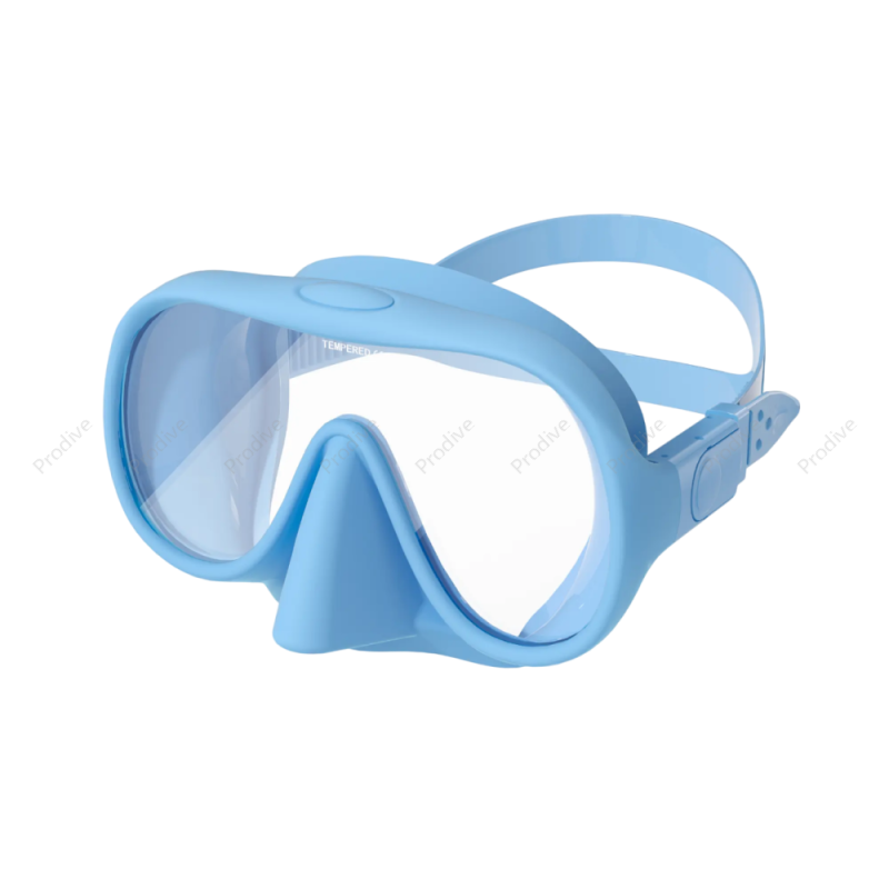 Маска безрамная c кейсом морской волны