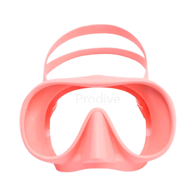 Маска безрамная c кейсом светло-розовая