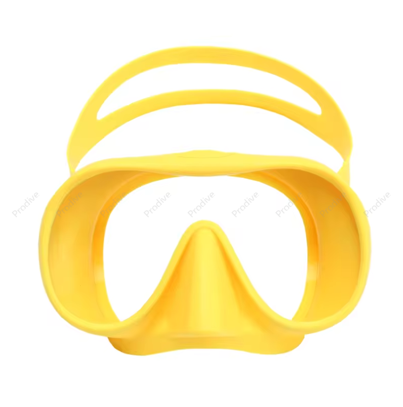 Маска безрамная c кейсом желтая